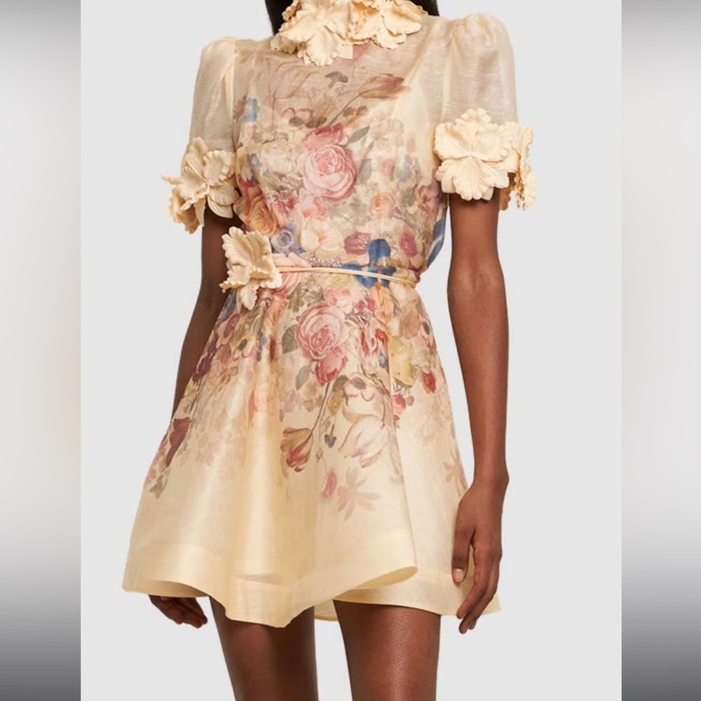 Zimmermann Luminosity Cram Liftoff Flower Mini Dress